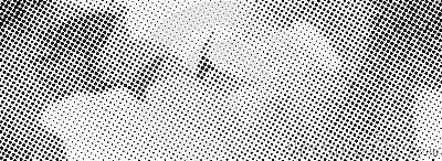 Grainy dotted distorted halftone texture. Messy pixel grain bitmap background. Distressed grunge wavy gradient pattern Vector Illustration