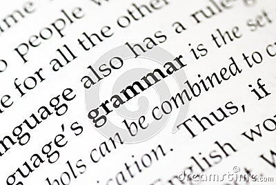 Grammar Stock Photo