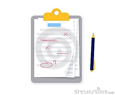 Grammar editing process Vector Illustration