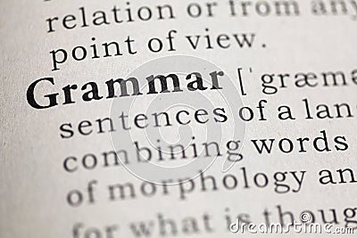 Grammar Stock Photo