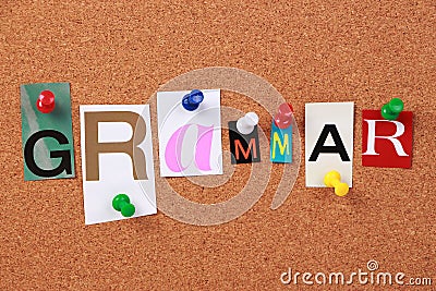 Grammar Single Word Stock Photo