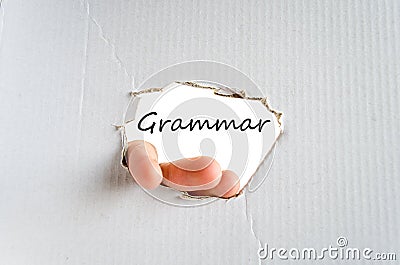 Grammar text concept Stock Photo
