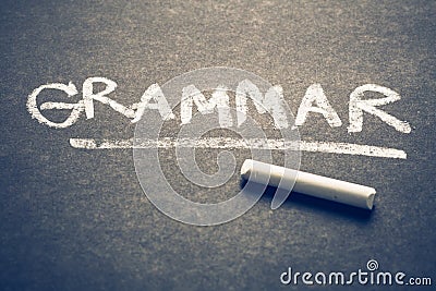 Grammar Stock Photo