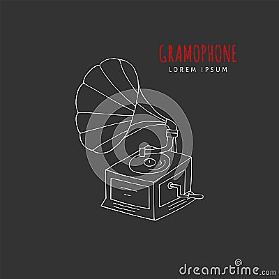 Gramophone vector illustration Vector Illustration