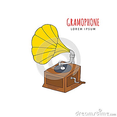 Gramophone vector illustration Vector Illustration