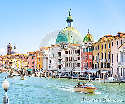 Gran Canal of Venice on sunny summer day Editorial Stock Photo