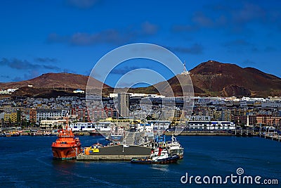 Gran Canaria Harbour Editorial Stock Photo