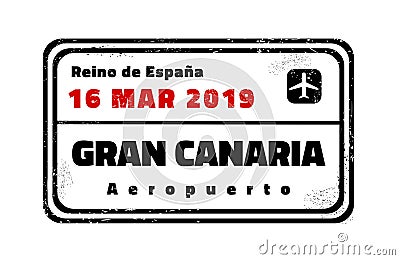 Gran Canaria stamp Stock Photo