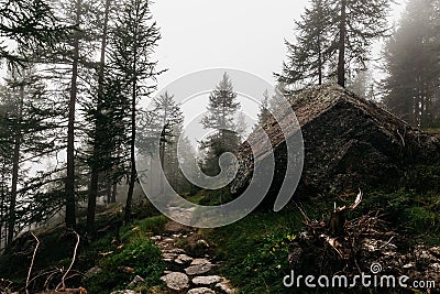 Gran Paradiso Mountain climbing Stock Photo