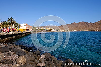 GRAN TARAJAL FUERTEVENTURA 10 FEBRUARY 2019 - Beach and village Gran Tarajal on Fuerteventura, Spain Editorial Stock Photo