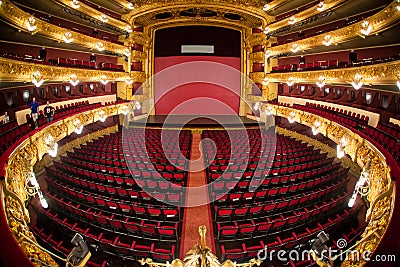 Gran Teatre del Liceu Barcelona, Catalonia, Spain Editorial Stock Photo