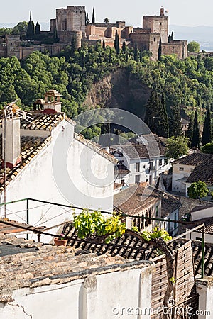 Granada - Albaicin Albaizyn and Alhambra, Spain Stock Photo