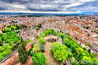 Granada, Andalusia, Spain - Albaicin view from Alcazaba Stock Photo