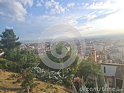 Granada city view, city skyline, albaicin, Spain , Andalucia Editorial Stock Photo