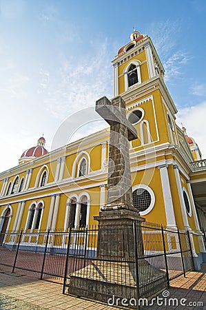 Granada, Nicaragua Cathedral Stock Photo