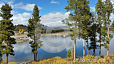 Granby Lake in Autumn, Colorado Stock Photo