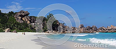 Grand Anse , La Digue island , Seychelles Editorial Stock Photo