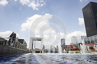 Grand Arch In La Defense Paris Editorial Stock Photo