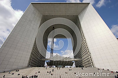 Grand Arch, la Defense, Paris Editorial Stock Photo