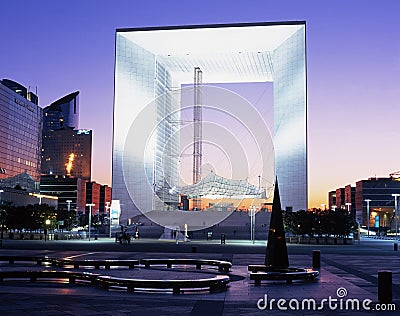 The Grand Arch, Paris. Editorial Stock Photo