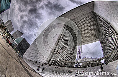 Grand Arche de la Defense, Paris Editorial Stock Photo