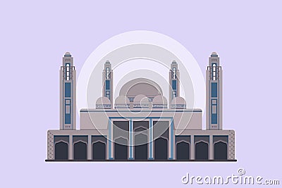 Grand Bahria Town Mosque Lahore - Pakistan Vector Illustration