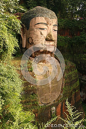The Grand Buddha at Le Shan Stock Photo