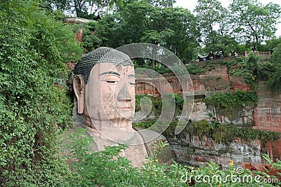 Grand Buddha statue in Leshan Stock Photo