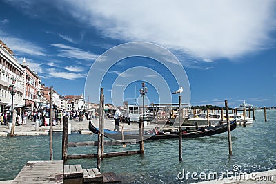 Grand canal and gondolier Editorial Stock Photo