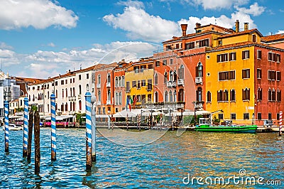 Grand canal panoramic view Venice Italy architecture Stock Photo