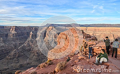 Grand Canyon Ant Hill overlooking the Arizona Desert, people observing a beautiful scenery Editorial Stock Photo