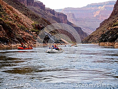 River Runners Grand Canyon Stock Photo