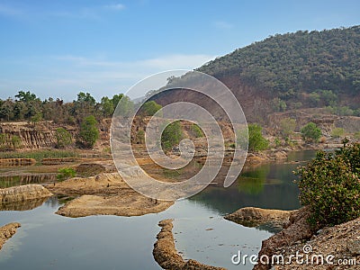 Grand canyon from sand land erosion Stock Photo