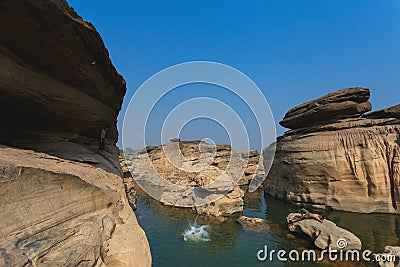 Grand Canyon ,UBON RATCHATHANI,THAILAND,Hat Chom Dao . Editorial Stock Photo