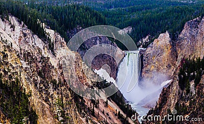 Grand canyon of yellow stone national park Stock Photo