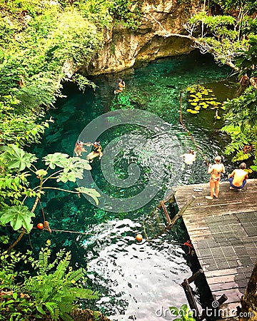 Grand Cenote YucatÃ¡n Editorial Stock Photo