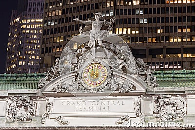 Grand Central Terminal facade from Park Avenue Stock Photo