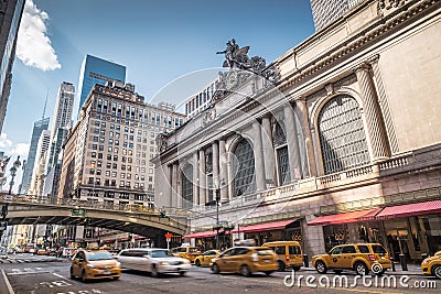 Grand Central Terminal with traffic, New York City Editorial Stock Photo