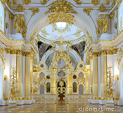 Grand Church of the Winter Palace Editorial Stock Photo