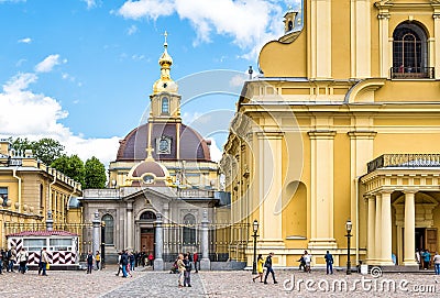 Grand Ducal Burial Vault Imperial house of Romanov in the Peter and Paul Cathedral Editorial Stock Photo