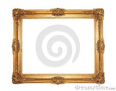 Grand gold gilt ornate rococo frame Stock Photo