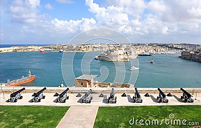 Grand Harbor Valletta Stock Photo