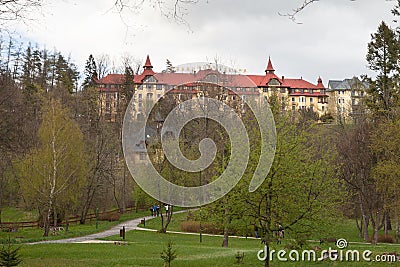 Grand Hotel Praha in Tatranska Lomnica Editorial Stock Photo