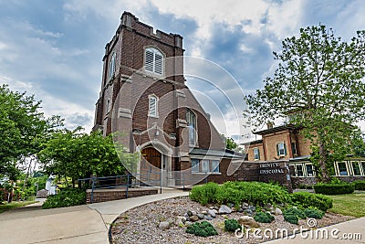 GRAND LEDGE, UNITED STATES - Jun 21, 2020: Trinity Episcopal Church in Grand Ledge Editorial Stock Photo
