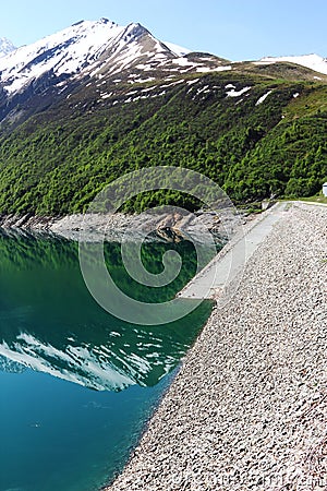 Grand` Maison Dam, Lac de Grand Maison in the french Rhone-Alpes Stock Photo