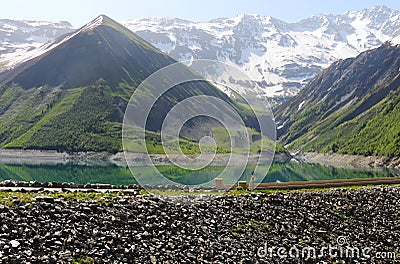 Grand` Maison Dam, Lac de Grand Maison, Rhone-Alpes, France Stock Photo