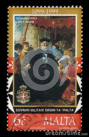 Grand Master I`Isle Adam, Sovereign Military Order of Malta Editorial Stock Photo