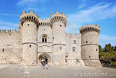 Grand Master Palace in medieval city of Rhodes Rhodes, Greece Editorial Stock Photo