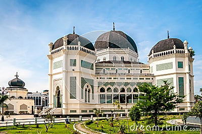 Grand Mosque Medan Stock Photo