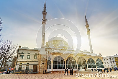 Grand Mosque Yusuf Bei Cami in Makhachkala. Republic Dagestan. Russia Editorial Stock Photo